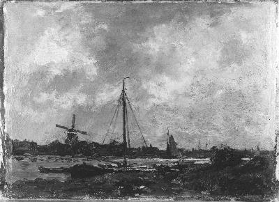 Gezicht op de Lek bij Wijk bij Duurstede, 1882, Jacob Maris