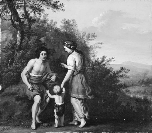 Landscape with Shepherd and Shepherdess, 1698, Gerard Hoet