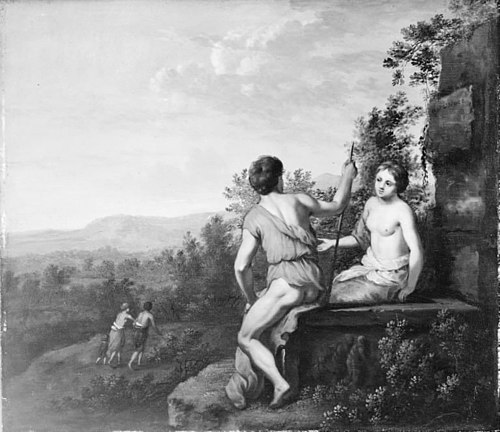 Landscape with Shepherd and Shepherdess, 1698, Gerard Hoet