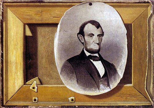 Lincoln and the Pfleger Stretcher, 1898, John Frederick Peto