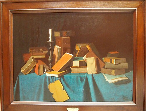 In the Library, 1900, John Frederick Peto