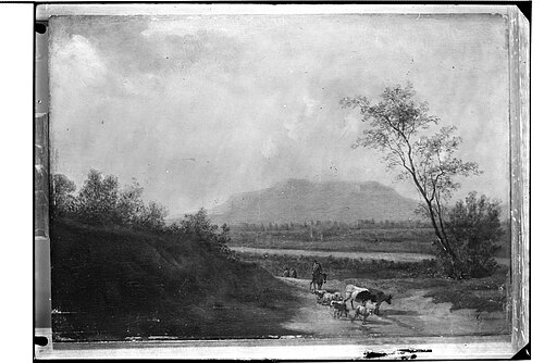 Italian landscape with a Herd, 1654, Adam Pynacker