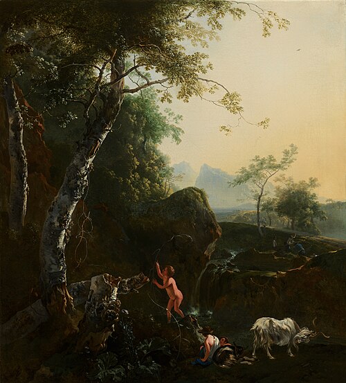 Mountainous Landscape with Waterfall, 1667, Adam Pynacker