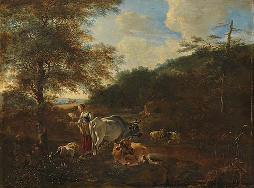 Landscape with cattle, 1649, Adam Pynacker