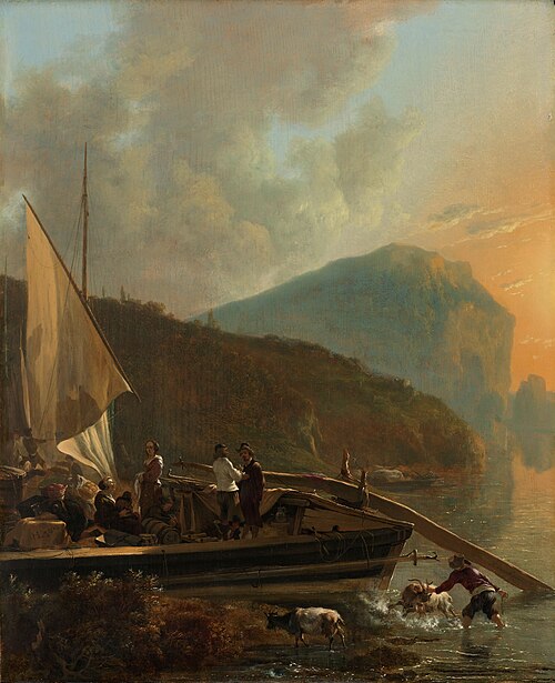 Italianate River Landscape, 1650, Adam Pynacker