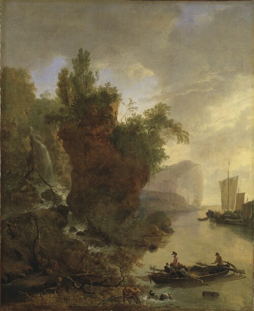 Bay with a Rocky Coast, , Adam Pynacker