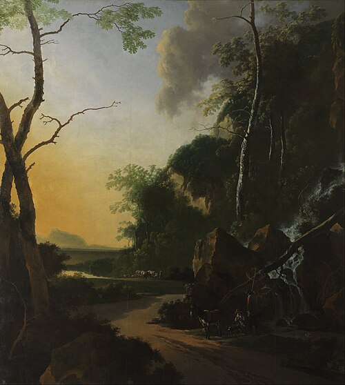Italianate landscape with crab fishers, 1665, Adam Pynacker