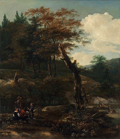 Wooded Landscape with Travelers, 1640, Adam Pynacker