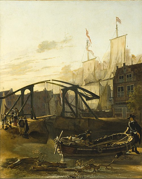 View of a Harbor in Schiedam, 1650, Adam Pynacker