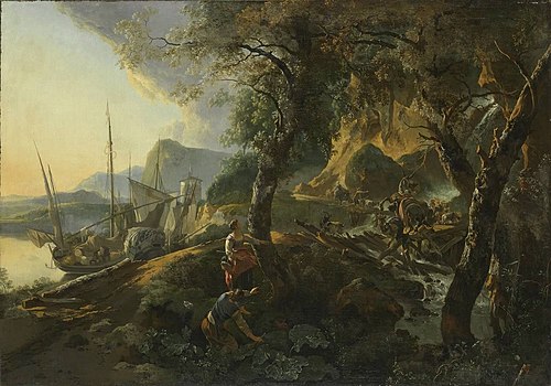 Landscape with Collapsing Bridge, 1659, Adam Pynacker