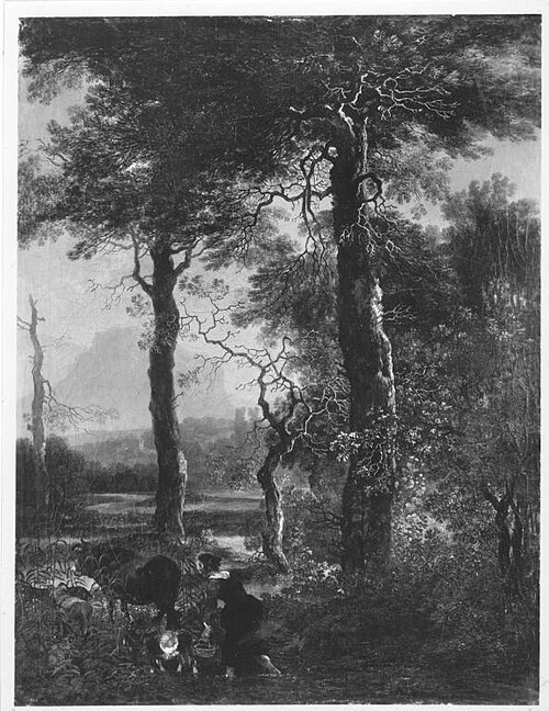 Landschaft mit hochstämmigen Bäumen, 1651, Adam Pynacker