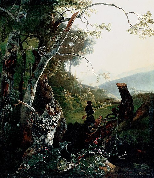 Landscape with Hunters, 1665, Adam Pynacker