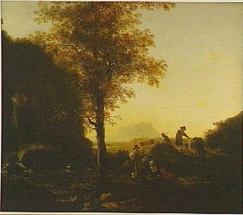 Mountain landscape with travellers, 1648, Adam Pynacker