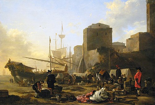Mediterranean Harbor, 1650, Adam Pynacker