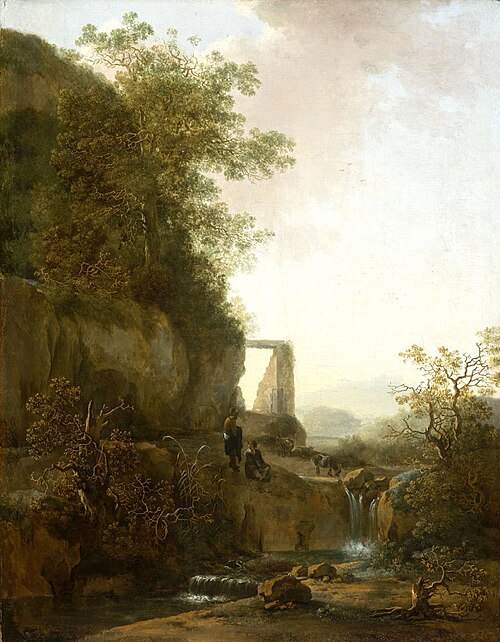 A Small Waterfall, 1657, Adam Pynacker