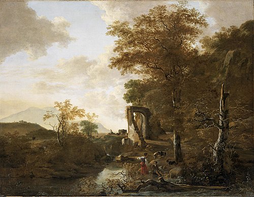 Landscape with Arched Gateway, 1654, Adam Pynacker