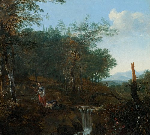 Waldlandschaft mit Wasserfall, 1650, Adam Pynacker