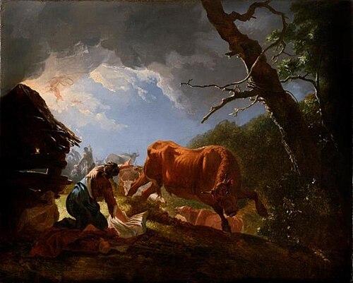Landscape with Annunciation to the Shepherds, 1660, Adam Pynacker