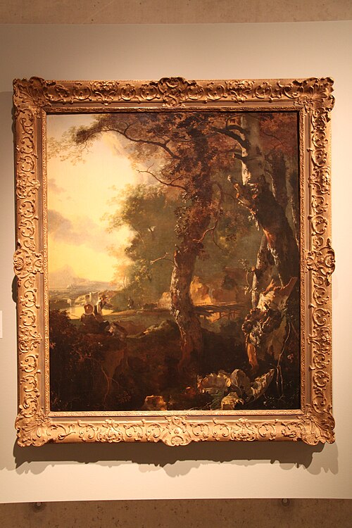Italianate Landscape with a Wooden Bridge, 1661, Adam Pynacker