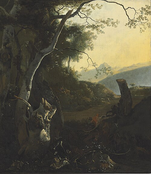 Landscape with a Silver Birch, 1670, Adam Pynacker