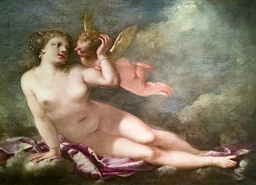 Venus dans les nuages avec un amour, , Pietro Liberi