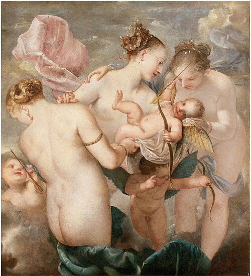 The education of Cupid, 1650, Pietro Liberi