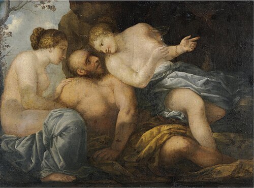 Drunken Lot and his daugthers, 1650, Pietro Liberi