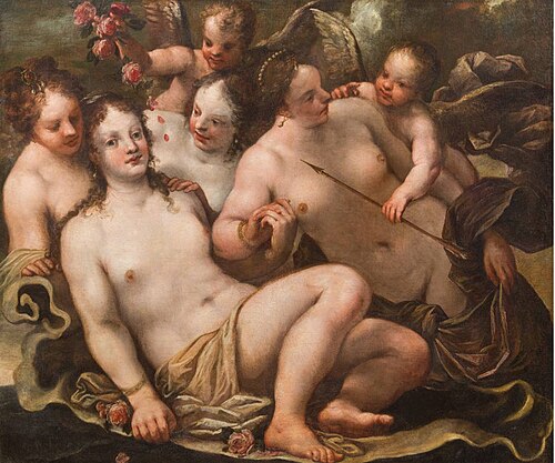 Venus, Amor and the Three Graces, , Pietro Liberi