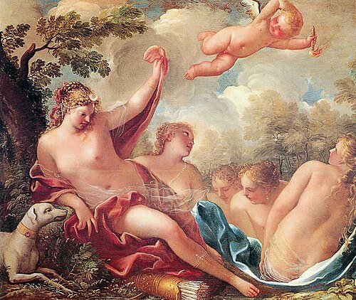 Diana et les nymphes., 1650, Pietro Liberi
