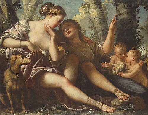 Angelica and Medor, 1646, Pietro Liberi