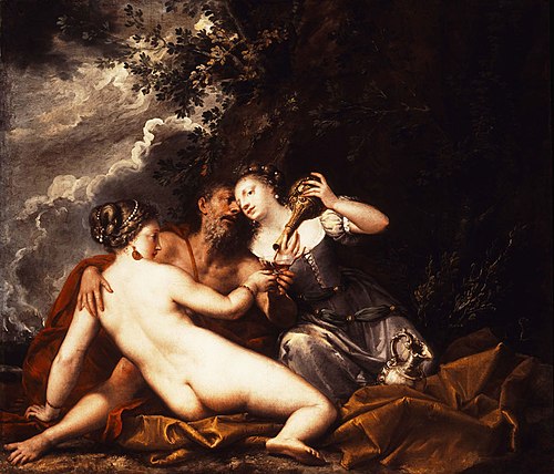 Lot and His Daughters, 1660, Pietro Liberi