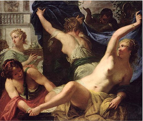 Bathsheba at her Bath, 1650, Pietro Liberi