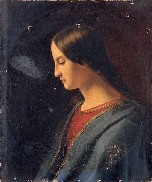 Tête de femme (la Vierge ?), 1842, Emma Leroux de Lincy
