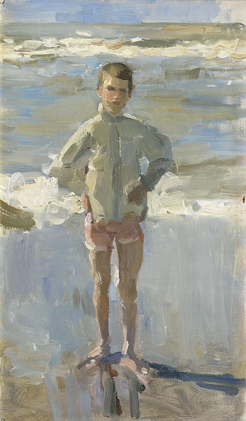 Young boy on a beach, 1850, Isaac Israëls