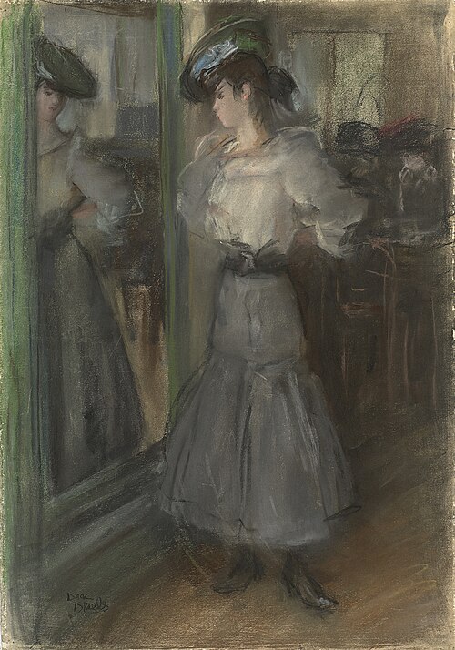 Meisje voor een spiegel, , Isaac Israëls