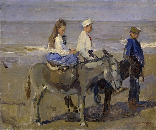 Boy and Girl on Donkeys, 1890, Isaac Israëls
