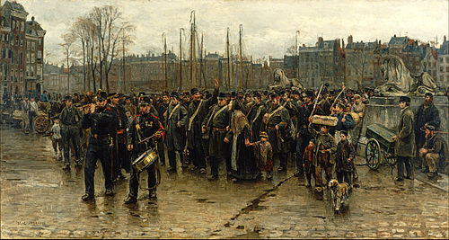 Passage des troupes coloniales, 1883, Isaac Israëls