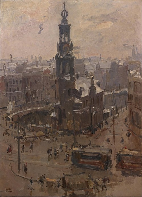 The Munt in Amsterdam in winter, 1918, Isaac Israëls