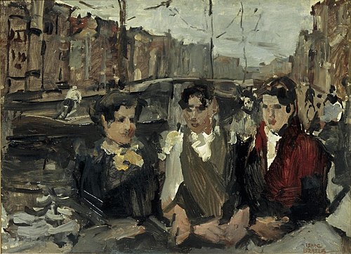 Fabrieksmeisjes op de Prinsengracht te Amsterdam, 1894, Isaac Israëls