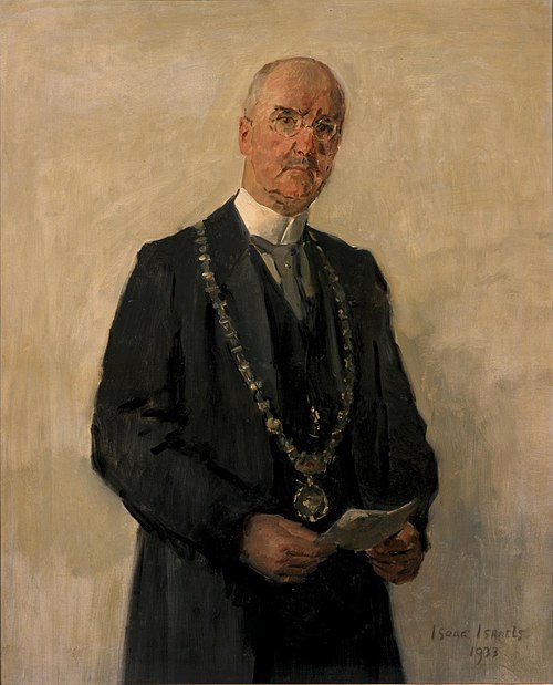 Portrait of Joachimus Pieter Fockema Andreae (1879-1949), mair of Utrecht, 1933, Isaac Israëls