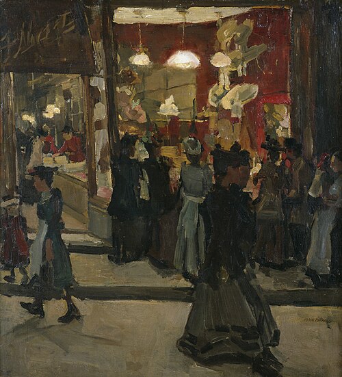 Hattery Mars on the Nieuwendijk in Amsterdam, 1893, Isaac Israëls