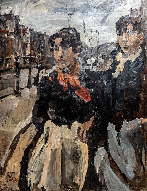 Two maids on the Lijjnbaansgracht in Amsterdam, 1894, Isaac Israëls