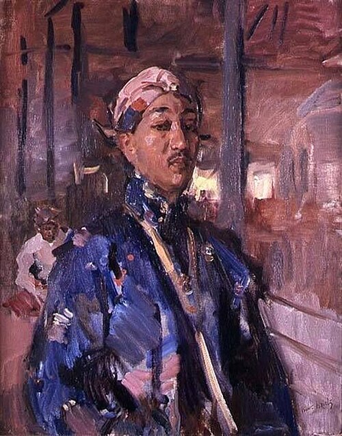 Portrait of the Javanese prince: sultan of Pangéran Ario Praboe Mangkoenegara VI, 1922, Isaac Israëls