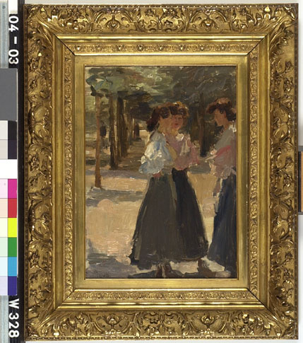 Three women on a avenue, 1907, Isaac Israëls