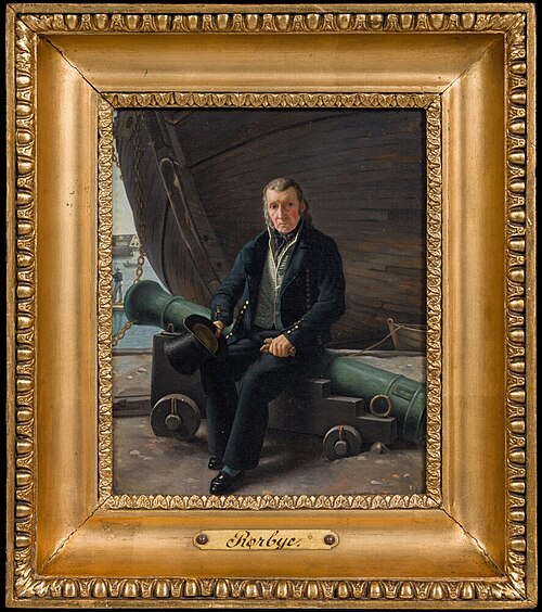 An Old Sailor Seated on a Canon, 1826, Martinus Rørbye