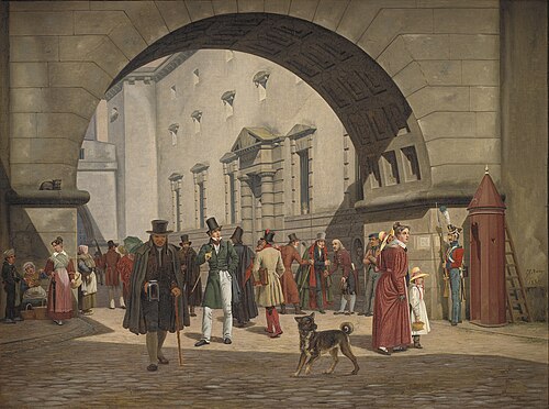 Arche d'entrée de la prison de Copenhague, 1831, Martinus Rørbye
