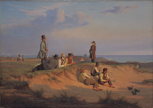 Men of Skagen on a Summer Evening in Fair Weather, 1848, Martinus Rørbye