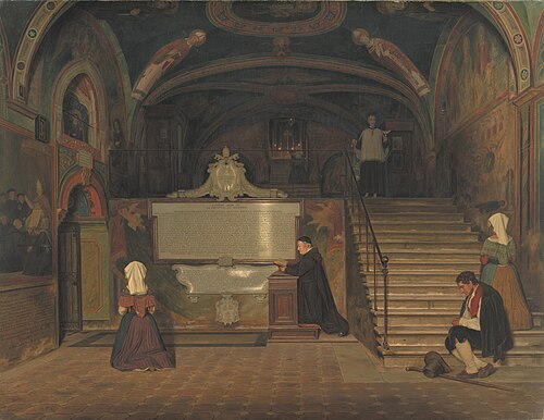 The Crypt in the Monastry of San Benedetto in Subiaco, Italy, 1843, Martinus Rørbye