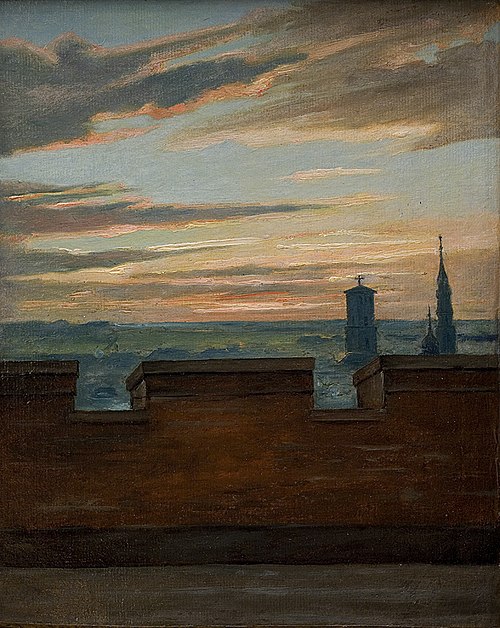 View of Copenhagen at Sunset, 1847, Martinus Rørbye
