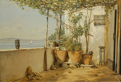 A Loggia from Procida, 1835, Martinus Rørbye